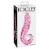 Icicles Nr. 24 - ribbelige glazen dildo (roze)