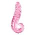 Icicles Nr. 24 - ribbelige glazen dildo (roze)