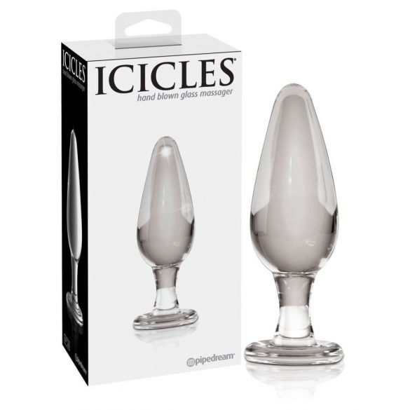 Pipedream Icicles No. 26 - skleněný anální kolík (průhledný)