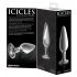 Icicles No. 26 - kegelvormige glazen anale dildo (transparant)