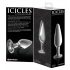 Icicles No. 26 - kuželovité, skleněné anální dildo (průhledné)