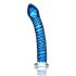 Icicles No. 29 - blauwe, spiraalvormige glazen dildo