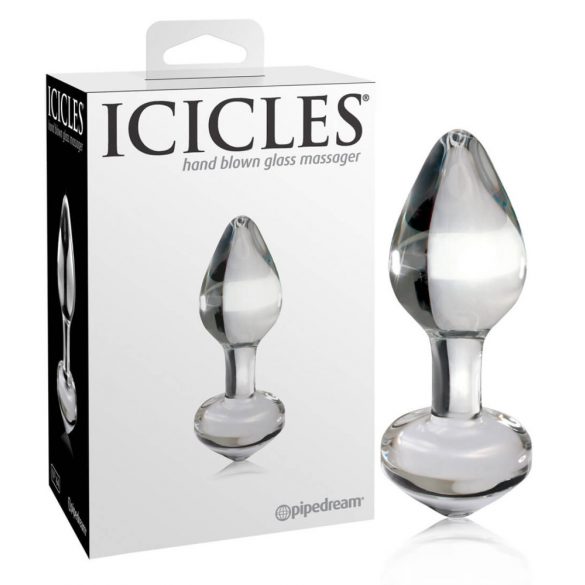 Pipedream Icicles No. 44 - skleněný anální kolík (průhledný)