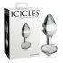 Icicles No. 44 – kuželové, skleněné anální dildo (průhledné)