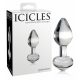 Icicles No. 44 - kuželové, skleněné anální dildo (průhledné)