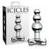 Icicles No. 47 - Drievoudige glazen anale dildo (transparant)