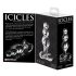 Icicles No. 47 - Drievoudige glazen anale dildo (transparant)