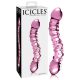 Icicles No. 55 - double-ended, G-spot dildo en verre (rose)