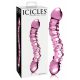 Icicles No. 55 - dvoustranné skleněné dildo na bod G (růžové)