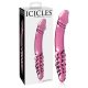 Icicles No. 57 - roze glazen dildo met twee uiteinden