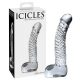 Icicles No. 61 - dildo en verre avec testicules (transparent)