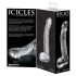 Icicles No. 61 - dildo en verre avec testicules (transparent)