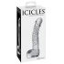 Icicles No. 61 - dildo en verre avec testicules (transparent)