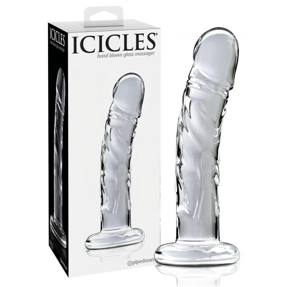 Icicles No. 62 - gode en verre en forme de pénis (transparent)