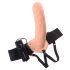 Fetish Strap-On 8 - holle, opzetbare vibrator (naturel)