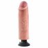 King Cock 10 - Bendable Suction Cup Vibrator (25cm) - Natural 