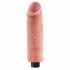 King Cock 10 - Bendable Suction Cup Vibrator (25cm) - Natural 