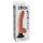 King Cock 9 - flexibilní vibrátor s nožičkami (26 cm) - přírodní