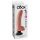 King Cock 9 - flexibilní vibrátor s nožičkami (26 cm) - přírodní