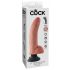 King Cock 9 - flexibilní vibrátor s nožičkami (26 cm) - přírodní