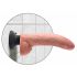 King Cock 9 - flexibilní vibrátor s nožičkami (26 cm) - přírodní