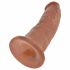 King Cock 9 - přísavkový realistický dildo (23 cm) - tmavě přírodní