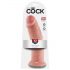 King Cock 10 - realistický přísavný dildo (25 cm) - přírodní