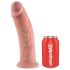 King Cock 10 - realistický přísavný dildo (25 cm) - přírodní