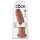 King Cock 10 - grande godemichet à ventouse (25cm) - naturel foncé