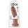 King Cock 10 - velké dildo se varlaty s přísavkou (25cm) - tmavě přírodní