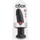 King Cock 25cm Zwarte Dildo met Zuignap