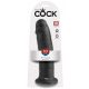 King Cock 10 - velký přísavný dildo (25 cm) - černý