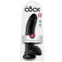 King Cock 9 - grand gode ventouse avec couilles (23 cm) - noir