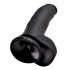 King Cock 9 - grand gode ventouse avec couilles (23 cm) - noir