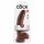 King Cock 9 - velký dildo s přísavkou a varlaty (23 cm) - hnědý