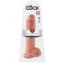 King Cock 11 - grote dildo met zuignap en ballen (28 cm) - huidkleur