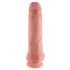 King Cock 11 - grand gode ventouse avec testicules (28 cm) - naturel