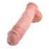 King Cock 11 - grand gode ventouse avec testicules (28 cm) - naturel