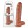 Král Cock 11 - přísavkový dildo s varlaty (28 cm) - tmavě přírodní