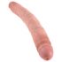 King Cock 12 Slim - double godemichet réaliste (31 cm) - naturel