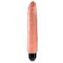 Pipedream King Cock 10″ Vibrating Stiffy - vodotěsný, realistický vibrátor (25cm) - tělová barva