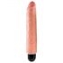 Pipedream King Cock 10″ Vibrating Stiffy - vodotěsný, realistický vibrátor (25cm) - tělová barva