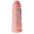 King Cock 9 Chubby - Dildo ventouse avec testicules (23cm) - naturel