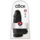 King Cock 9 Chubby - přísavkový dildo s varlaty (23 cm) - černý