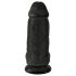 King Cock 9 Chubby - přísavkový dildo s varlaty (23 cm) - černý