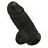 King Cock 23 cm - zuignap dildo met ballen (zwart)