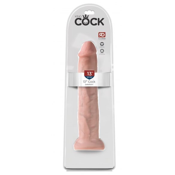 King Cock 13 - obří realistické dildo (33 cm) - přírodní