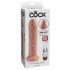 King Cock 7 - realistický dildo (18 cm) - přírodní