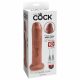 King Cock 7 - realistický dildo (18 cm) - tmavá přírodní