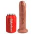 King Cock 7 - realistický dildo (18 cm) - tmavá přírodní